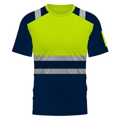 High Visibility Safety Work Shirts Summer Breathable Work T Shirt Reflective T-shirt Quick Dry Hi Vis Shirts Large 2xS-5XL
