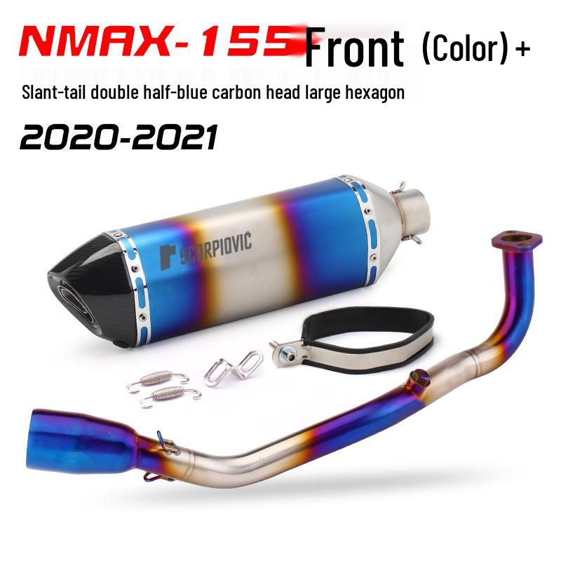 NMAX-155 Scooter Stainless Steel Blue Front & Carbon Fiber Tail Mod Kit