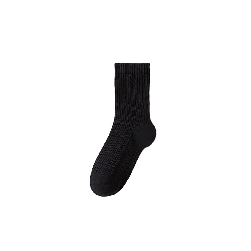 Female Spring and Autumn All Match Solid Color Massage Bottom Comfortable Boneless Antibacterial Sports Tube Socks