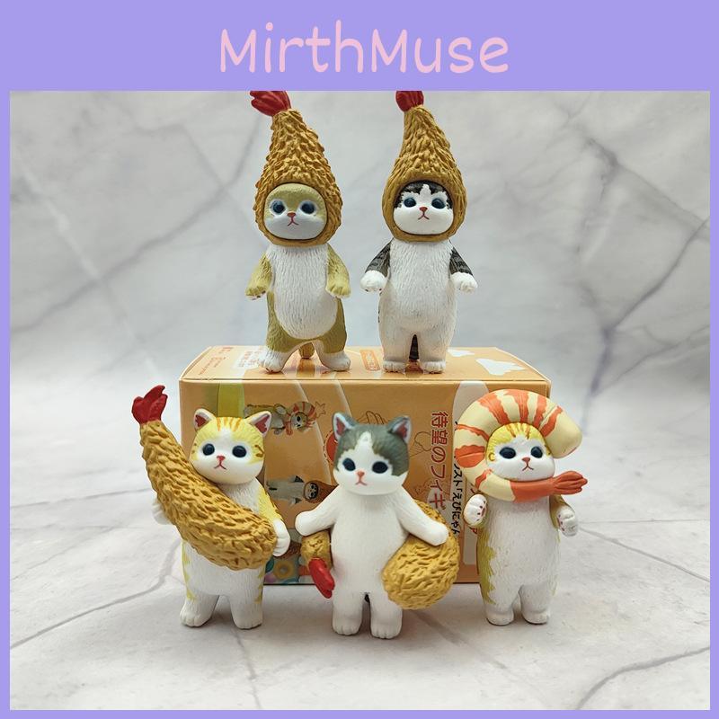 Whimsical Cat Fortune Sandy Tempura Shrimp Blind Box Models For Creative Playtime Fun