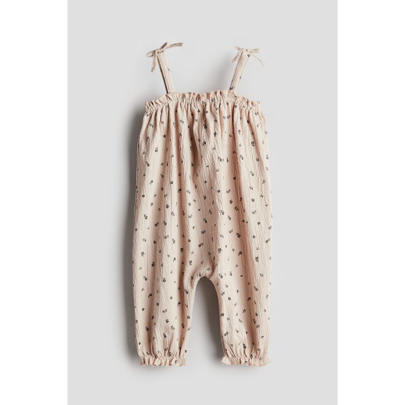 

HM Детская одежда Комбинезон для девочки Летний Комбинезон без рукавов с принтом в виде сердечек 1235022 Light beige/Florals 110/56(3-4Y)