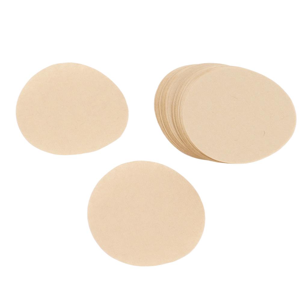 100Pcs 64mm Round Coffee Filter Unbleached Natural Coffee Filter Paper for 1 to 2 People Measure
