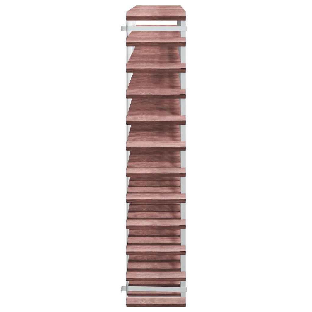 120 Bottle Wine Rack In Brown Solid Pine Wood