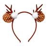 Snowflake Reindeer Antlers Headband Plush Xmas Headwear Atmosphere Christmas Headband  New Year