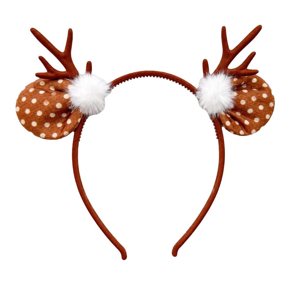 Snowflake Reindeer Antlers Headband Plush Xmas Headwear Atmosphere Christmas Headband New Year