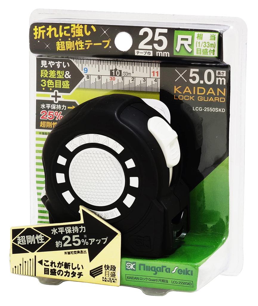 Niigata Seiki SK KAIDAN Lock Guard Kaidan Scale 25mm Width 5m Shaku Equivalent JIS Standard LCG-2550SKD