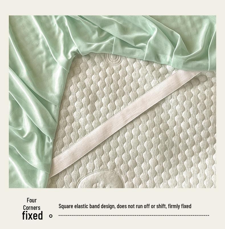 2025 Sommer Kühlmatte aus Eis-Seide – Waschbar, Rutschfest, Spannbettlaken für Zuhause