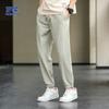 Romon Men's Ice Silk Casual Jogger Pants with Side Splicing