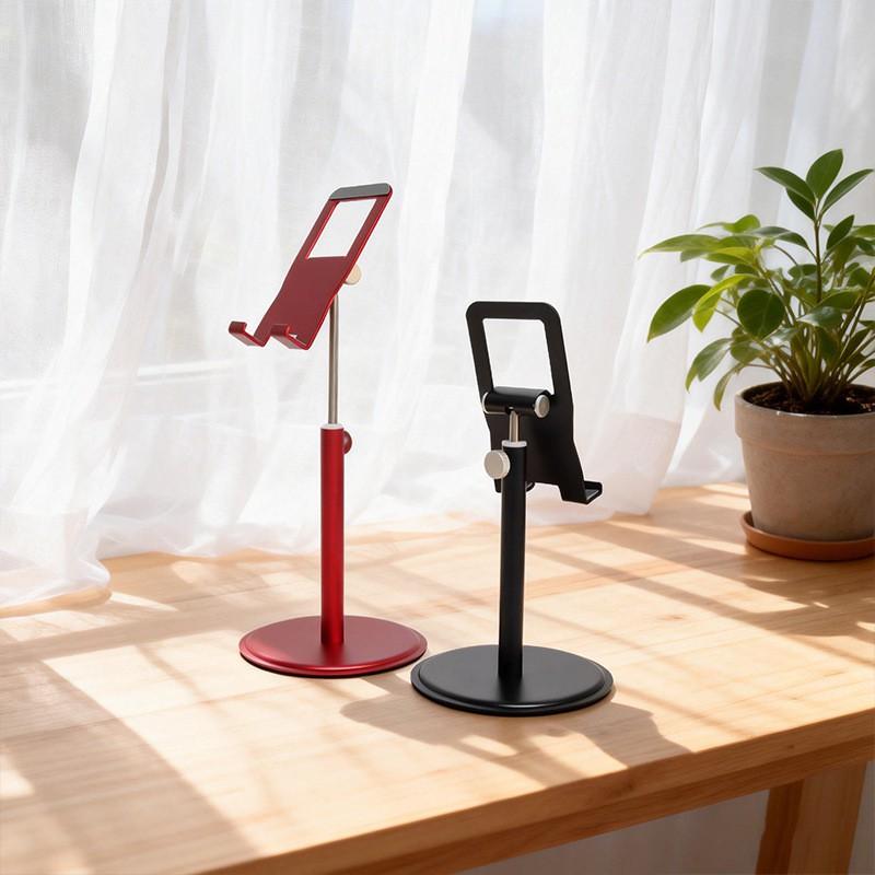 Aluminum Desktop Phone Stand Adjustable Height 360 Rotation Smartphone Tablet Universal Desk Mount