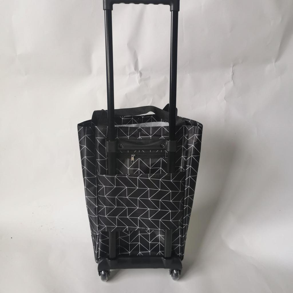 Faltbarer Polyester-Einkaufswagen mit Rädern - Tragbare Trolley-Tasche