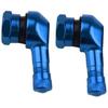 2 Motorcycle parts CNC Aluminum 11.3 Millimeter Tire Valve Stem 90 Bevel Angle(Blue)