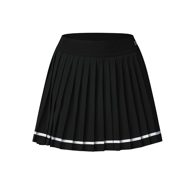Fila Athletics Tennis Series Versatile Comfortable Pleated Casual Skirt Women Skirts Deep-Black A11W523308F-BK