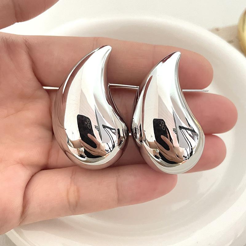 Water Drop Mirror Stud Earrigs for Women Classical Fashionable Teadrop Earrings Female European and American Style Eardrop Jewelry