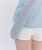 MUSINSA STANDARD WOMAN Women'S Linen Blend Ribbed Sheer Knit [Cloudy Blue]