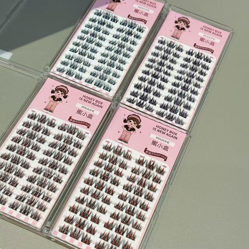 

No Need Glue Cluster Lashes Color Gradient Segmented Eyelashes Individual Eyelash Women Style 4