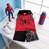 Spiderman Kids Short Sleeve Twopiece Set With Hoodie Cotton Summer Outfit For Children