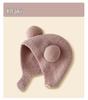 Jingqi Newborn Ear Protection Hat: Cute, Warm, Knitted Plush for Boys & Girls (Autumn/Winter)