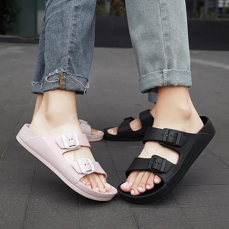 Fashion Summer Women Slippers Lightweight Comfortable White Flats Flip Flops Ladies Sandals Casual Mens Shoes