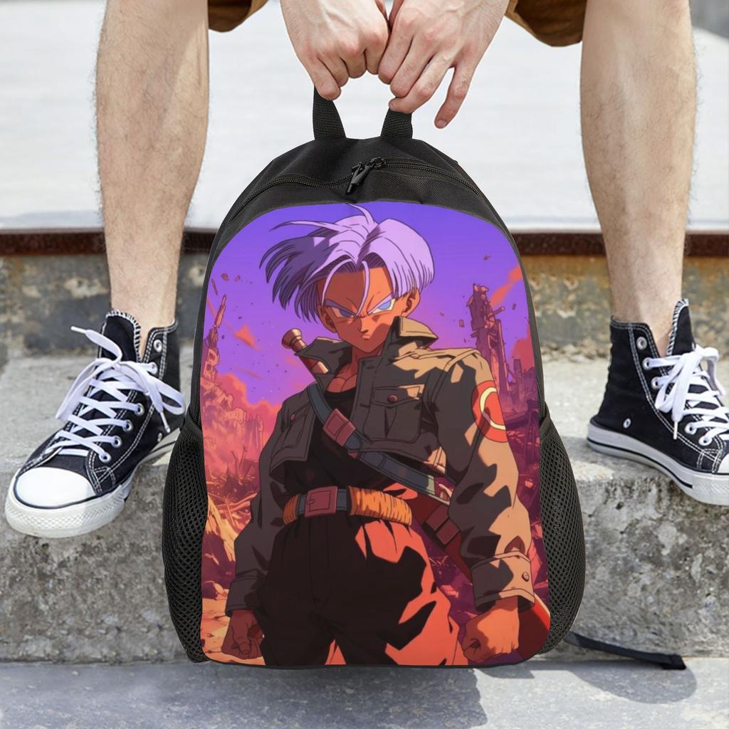 Trunks College Bag Back To School Season Spiky Purple Hair Teen Fighter  Good Quality Backpack