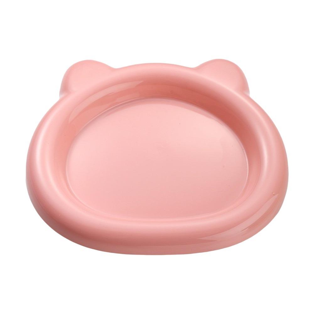Plastic Cat Food Plates Food Grade Pet Snack Dish Lightweight Kitten Bowl Daily Use