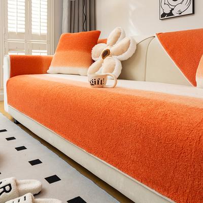 Cuscino per divano in cashmere granulare Inverno di fascia alta Ispessito Peluche Copridivano Antiscivolo e Antipolvere Copertura Universale Panno Asciugamano