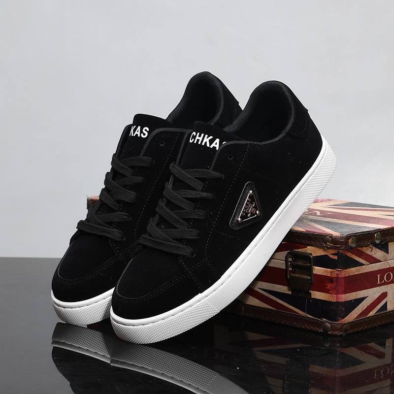 Čistě černé boty, ležérní skate boty Dexun, trendy podzimní novinka malé černé boty, otěruvzdorné a protiskluzové boty