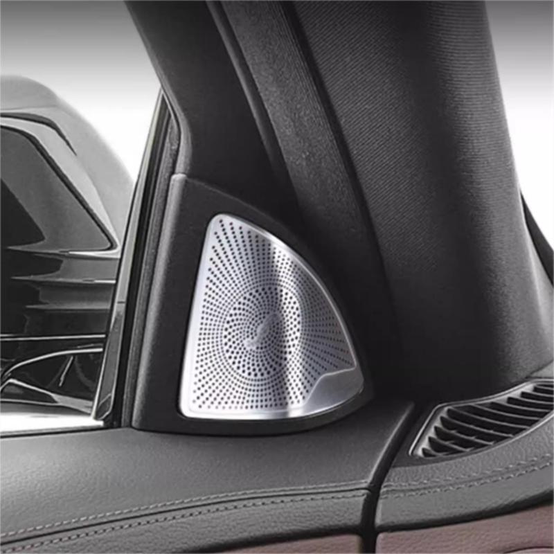 Car Horn Cover Door Horn Protective Cover A-pillar tweeter Horn Cover Stainless Steel For Mercedes Benz S Class W222 2014-