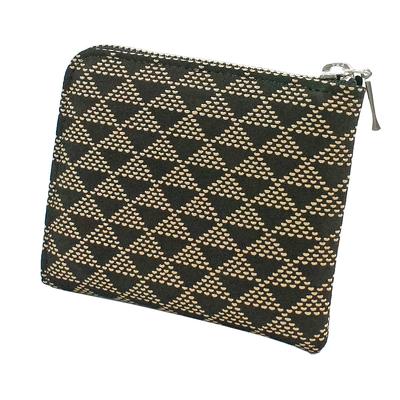 Indenya Inden Coin Purse F Coin Purse 08 Deerskin Black X White Lacquer Wave Scale Pattern 1008-11-118