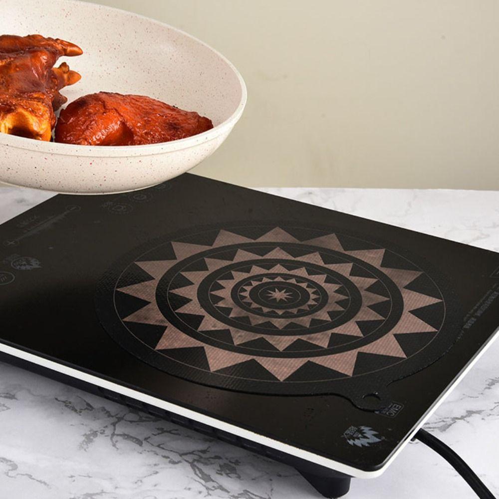 2pcs Thermal Sensor Color Change Induction Cooktop Mat Cooktop Scratch Protector  Dining Table
