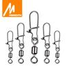 MEREDITH 50PCS Hecht Angeln Zubehör Stecker Pin Lager Roll Wirbel Edelstahl Snap Angelhaken Köder Wirbel Tackle