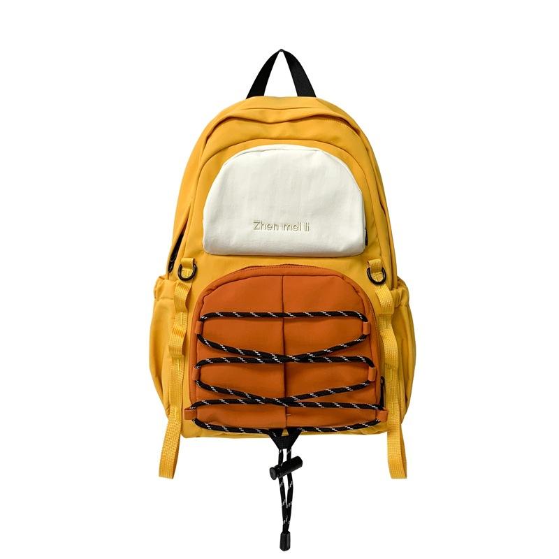 Schoolbag contrasting color outdoor sports mountaineering bag female 1011 new male college student commuting backpack light travel backpack tide