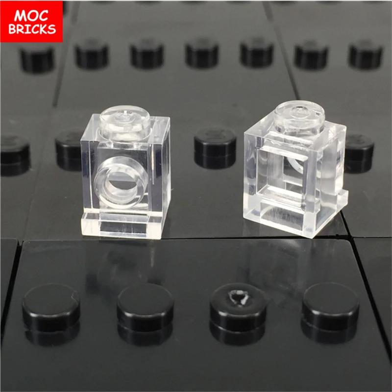 50pcs / lot MY OWN CREATION Blocks Transparent Clear Plate Block 1x1 1x2 1x4 1x6 02426 4070 Learning Building Blocks Children Playthings