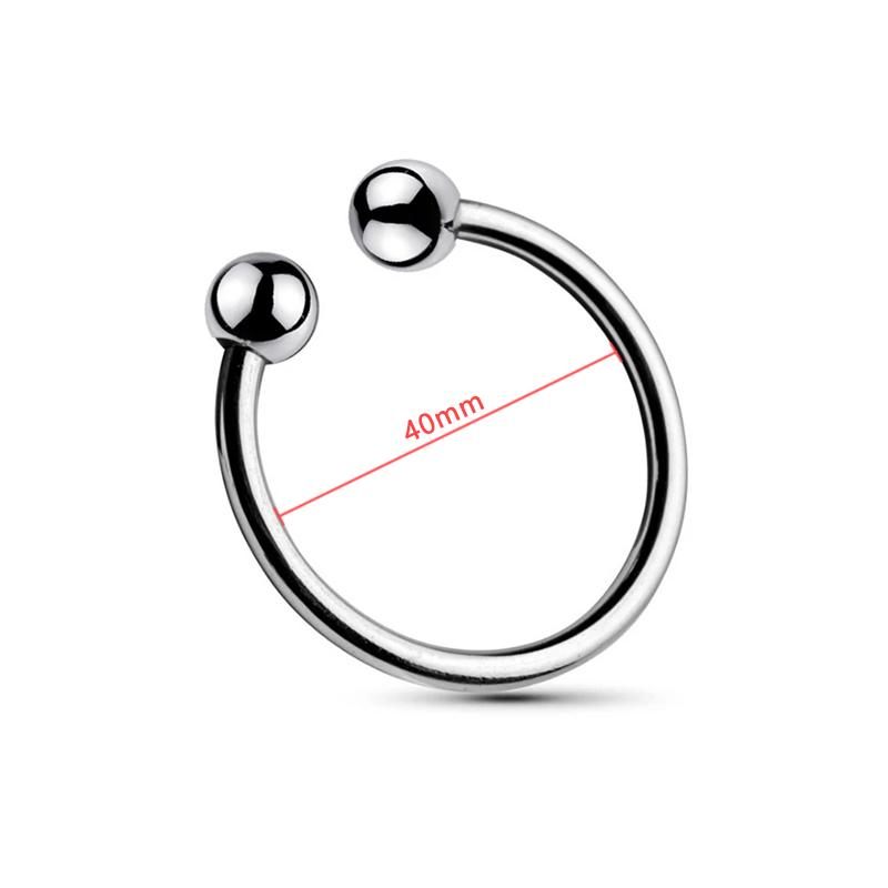 2 Perlen zum Öffnen von Penisringen aus Metall, Bondage-Cockring hinter der Eichel, Bondage-Schwanz, Verzögerung der Ejakulation, erotisches Sexspielzeug für Männer, Shop