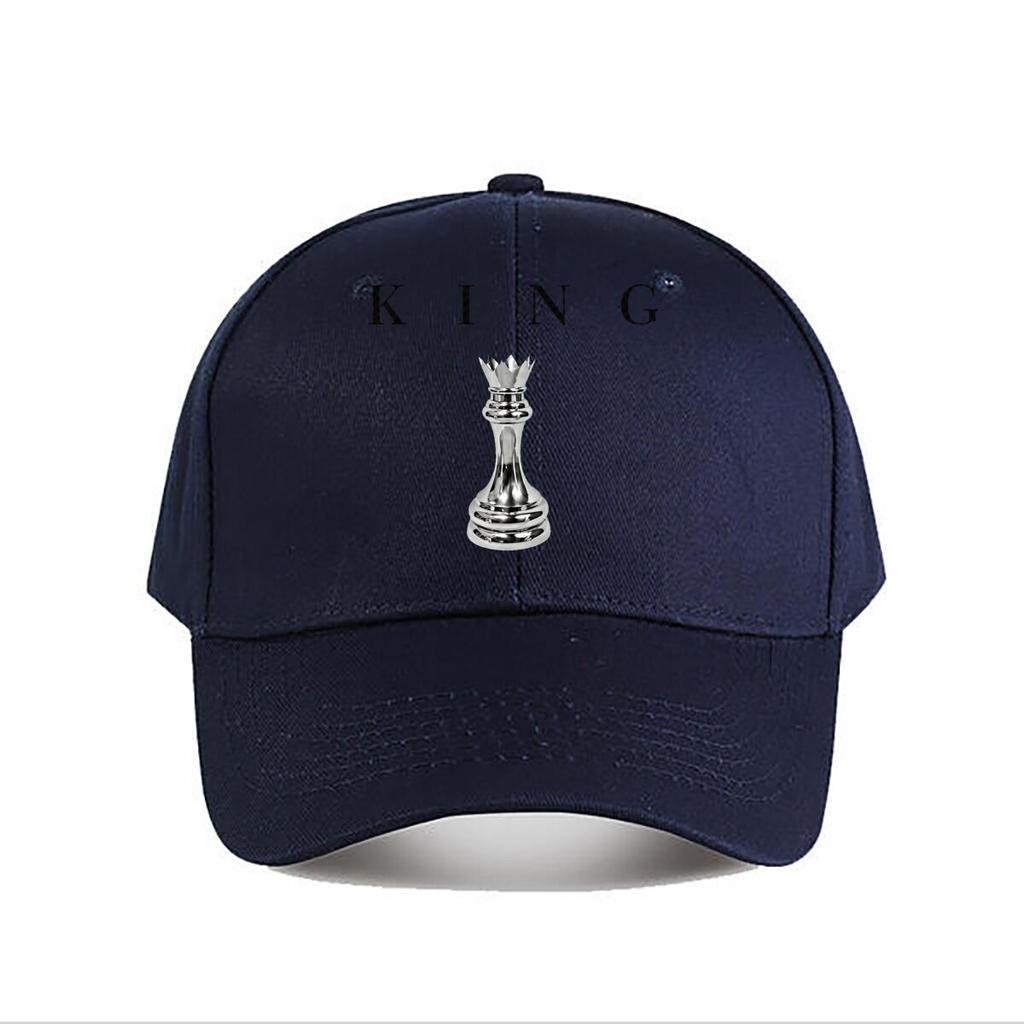 KING Silver Chess King Piece Graphic Baseball Cap Fashion Unisex Sunhat Womens Outdoor Sports