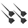 4PCS Wide Hair Dye Brus Portable Stiff Bristle Pointed Tail Even Coloring Hair Dye Tint Brush for Barber Black