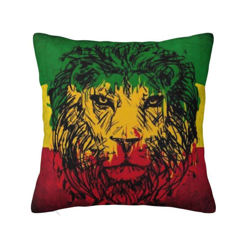 Custom Jamaican Rasta Flag Pillow Covers Home Decorative Fashion Jamaica Pride Chair Cushion Square Pillowcase
