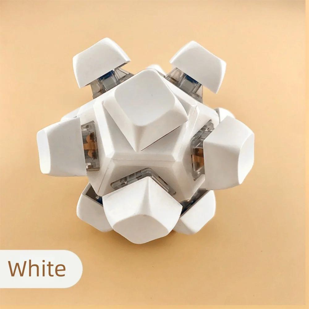New 12 Keys Magic Ball stress relief toy Fidget Keychain DIY Keyboard Keys Button Finger Keyboard Cap Keycap Pinch Toys  Playsets Adult