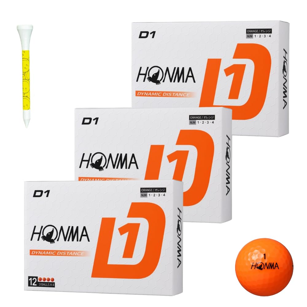 

Honma Golf D1 Golf 2024 Driver Fairly Soft 36 Includes Printed Color Tees Balls, Model, BT2401, Orange, Type Distance, Distance Excellent, Spin белый