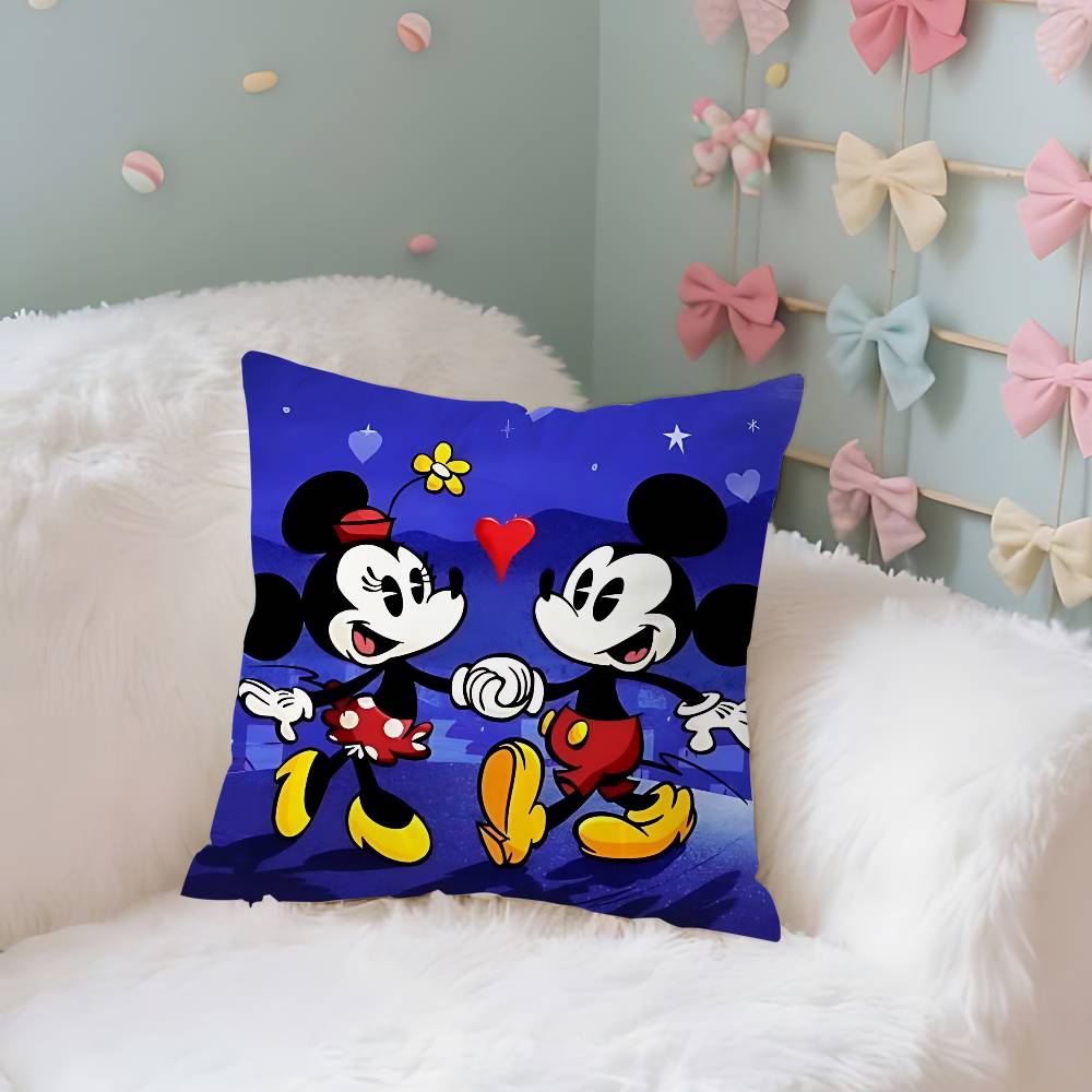 Mickey And Friends Case Plush Fabric Soft Pillowcase Double Sided Print Cushion Cover Household Gifts