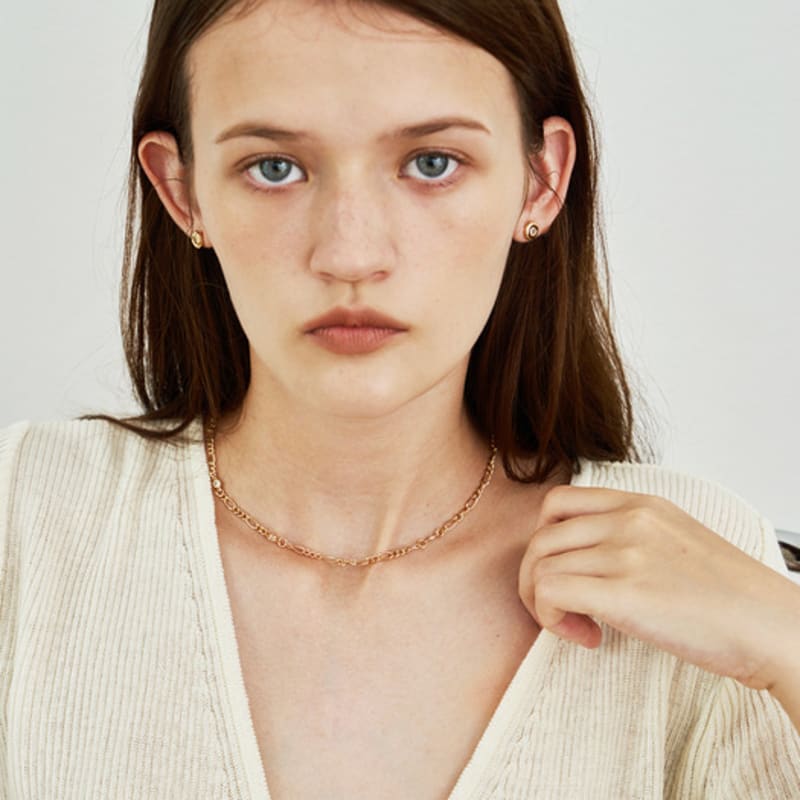 

RAWFINED Glamorous Cubic Necklace (Original) gold