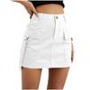 Fashion Summer Women's Short Cargo Skirts Pockets Solid Color Mini Casual Hip Lift Ladies Skirts Ladies Elegant Slim Fit Clothing