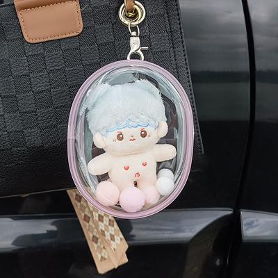 10 cm Plüsch Puppe Aus Tasche PVC Transparent Baumwolle Puppe Transparent Display Beutel Klar Lagerung Fall Für Anime Cartoon Puppen