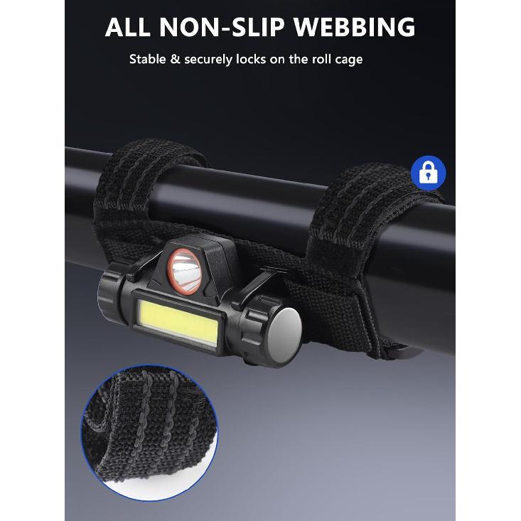 UTV Interior Dome Light, 1.25'-2.0' Roll Bar Mount Overhead Roof Light, LED, 1Pc, Powersports Accessory Light, Compatible With Polaris RZR Ranger Can