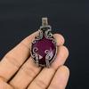 Ruby Pendant Gemstone Jewelry, 999 Copper Wire Wrapped Handmade Pendant, Latest Design Jewelry