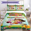 Dora Explorer Customize Your Name Bedding Set Breathable Duvet Cover with Pillowcases Home Decoration Birthday Gift
