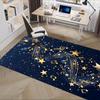 Golden Musical Notes and Stars Chair Mat Office Carpet, Oversized Rug for Home Decor, Sofa Mat, Desk Pad, Gift for Office or Bedroom/Living Room