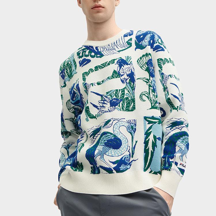 Fila Fashionable Casual Comfortable Pullover Long Sleeve Sweater Men Sweater F11M418401F-ZA