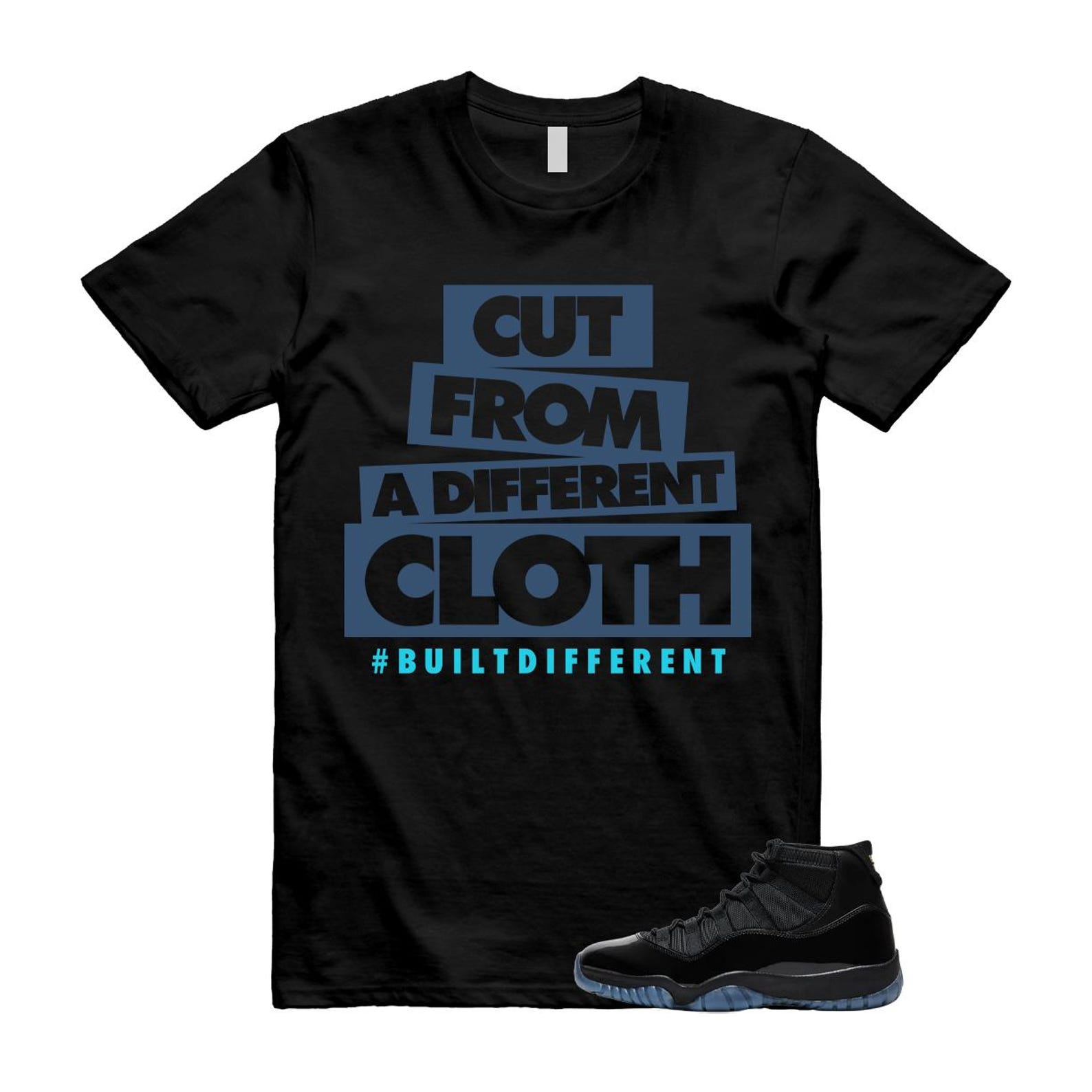 11 Gamma Blue Black T Shirt Match CLOTH M