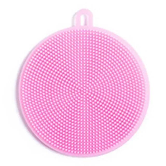 Kitchen Portable Dish Washing Scrubber Silicone Bowl Cleaning Brush Cloth Scouring Pad Pot Kitchen Cleaning Dish Sponge Tools