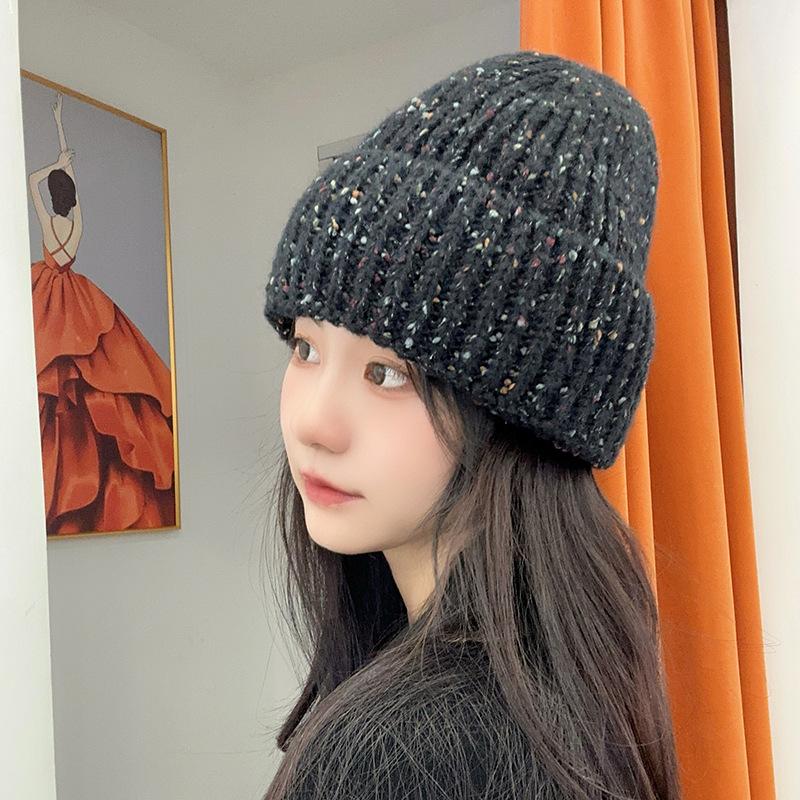 Autumn and Winter Warm Hat Korean Version Versatile Knitted Hat Outdoor Travel Cold Protection Ear Protection Woolen Hat Student Pullover Cold Hat